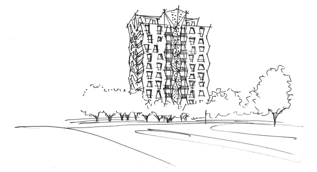 Schets klimtoren